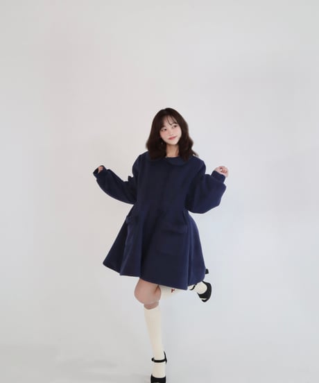 Scallope detail confection coat