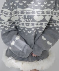 Little teddy Nordic sweater (grey)
