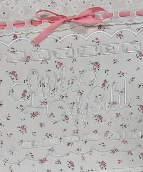 LW floral lace big logo tote (pink)