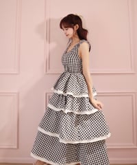 LW Gigham cotton layer dress