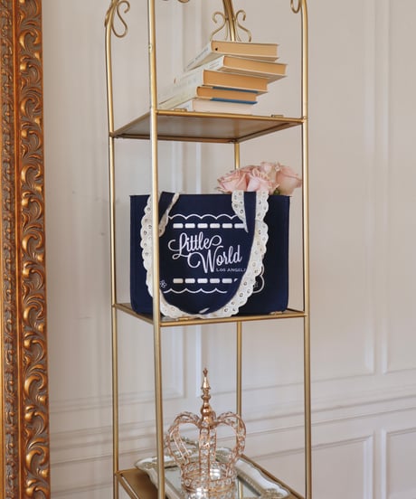 通常販売: LW logo denim tote bag (dark blue)