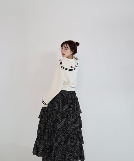 Original patch sailor cardigan
