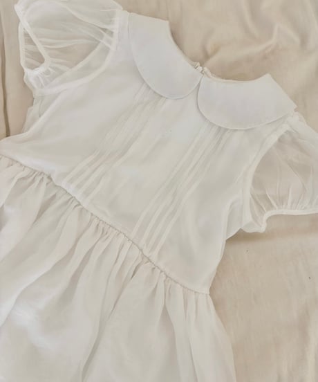 Round collar fairy organza dress