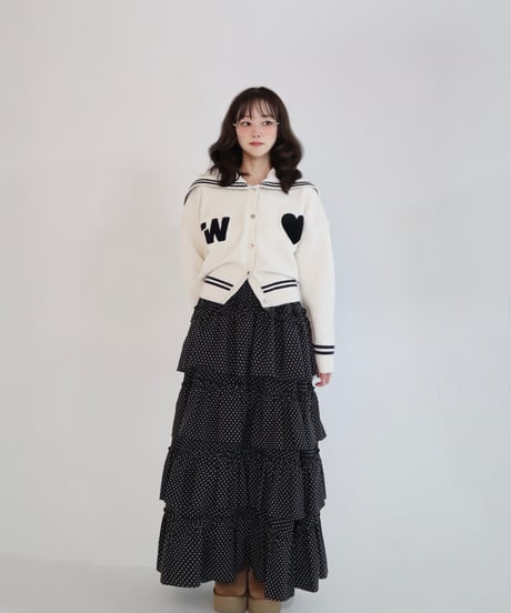 Original patch sailor cardigan
