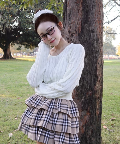 Vintage frill skirt pants