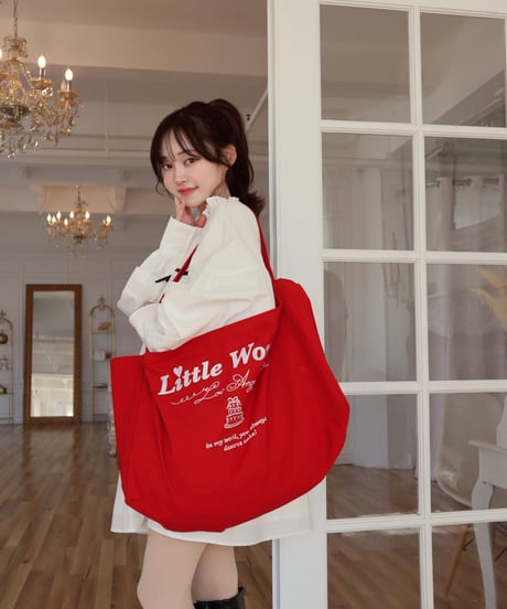 【Project LW】Big logo red tote