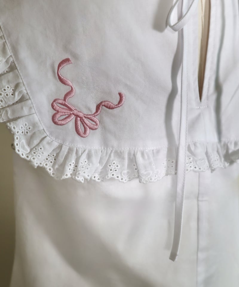 liten リテン　Heart embroidered blouse LIten リテン Heart embroidered blouse liten リテンハートニット