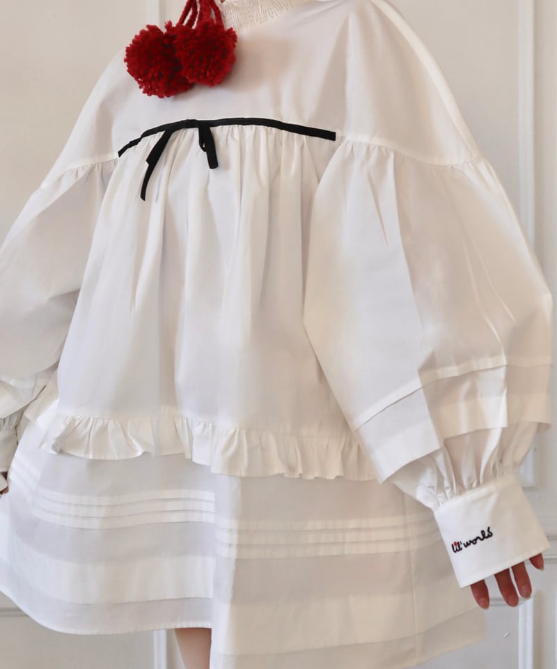 Volume sleeves cotton tunic | Little World