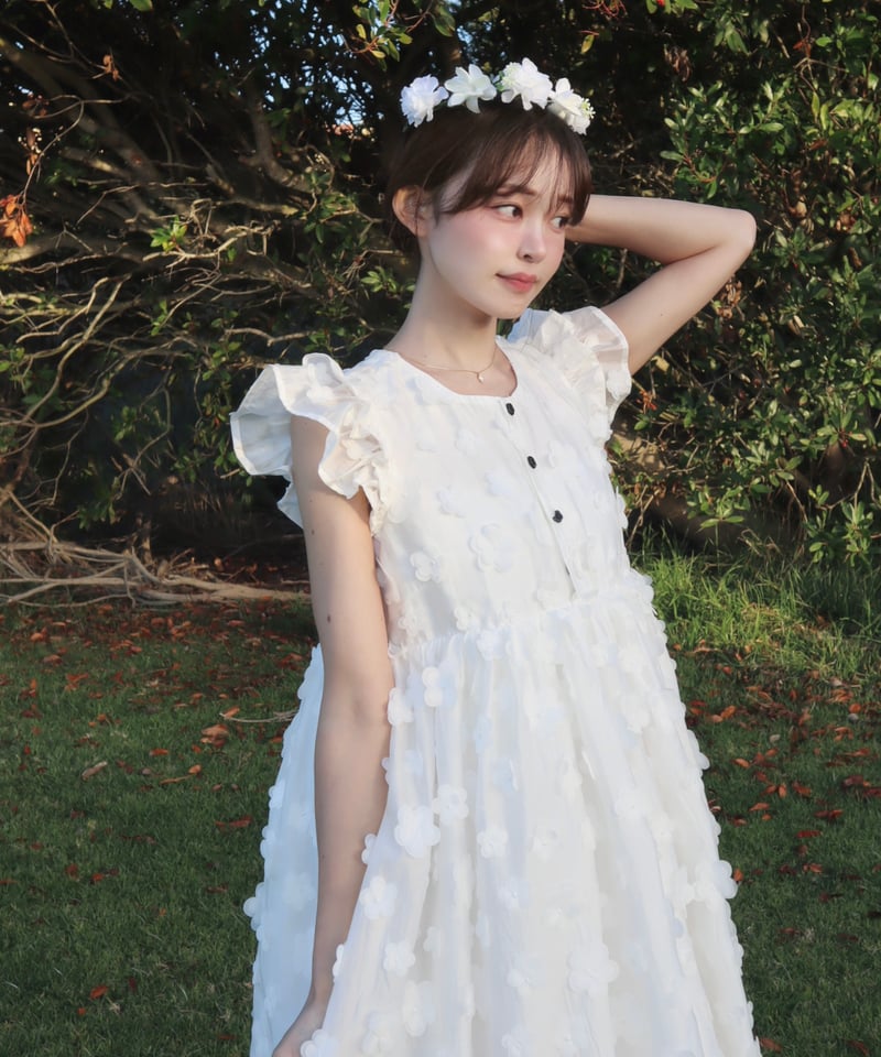 Flower field volume dress | Little World
