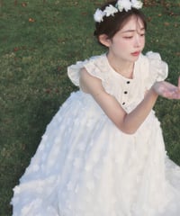【予約販売】Flower field volume dress