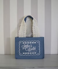 通常販売: LW logo denim tote bag (ice blue)