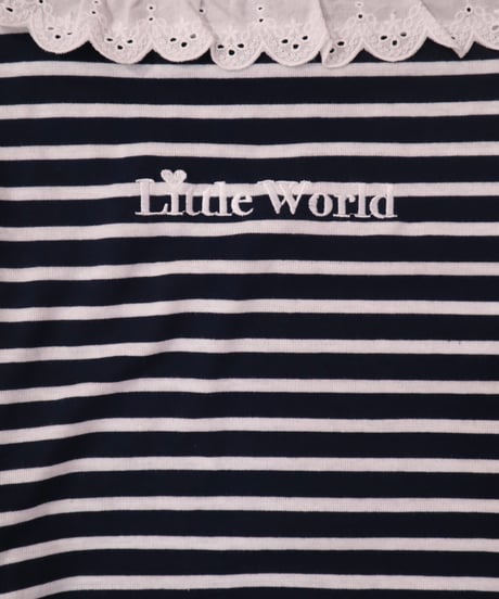 LW border t-shirt dress (navy)