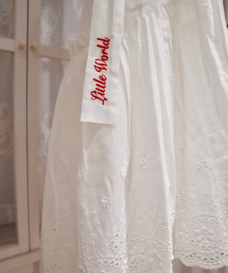 【予約販売】Daisy lace cropped blouse • Eyelet cotton skirt with ribbons