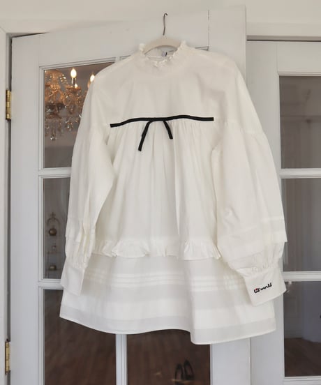 Volume sleeves cotton tunic