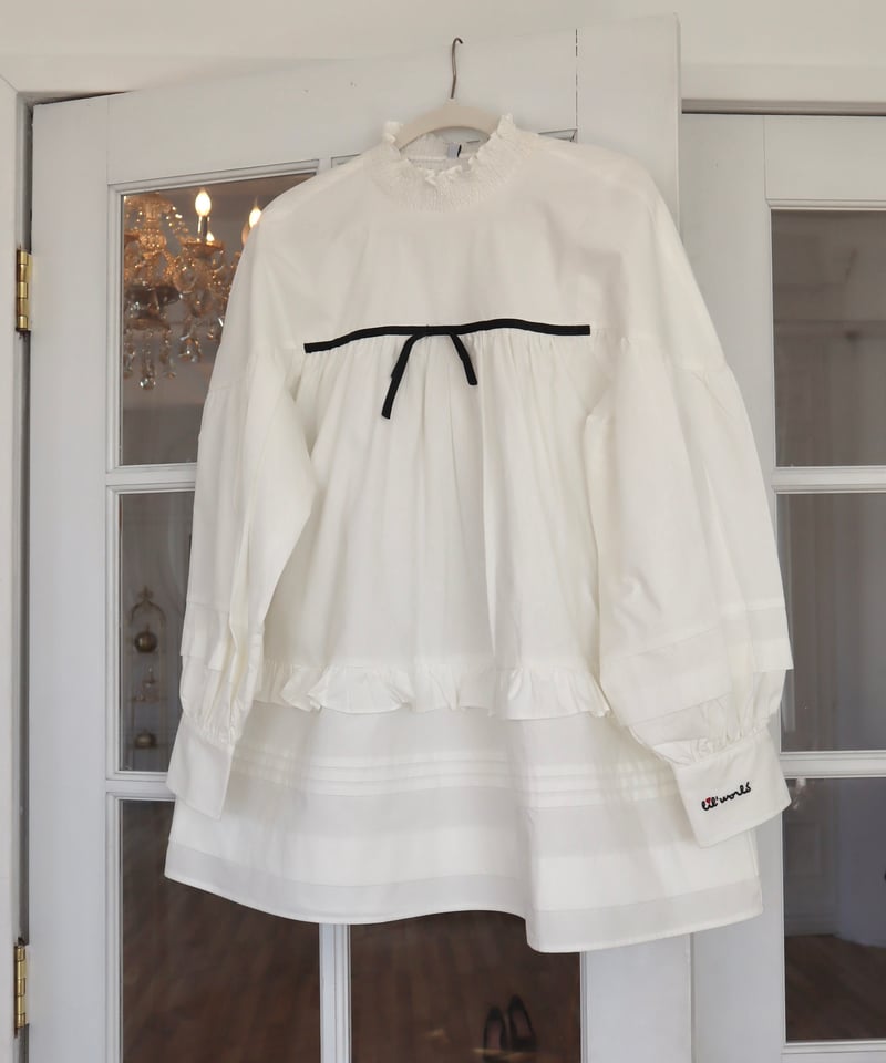 6(ROKU) VOLUME TUNIC  ボリュームチュニック Lace Hem Volume Tunic