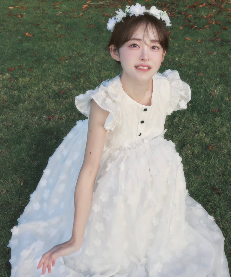 Flower field volume dress | Little World