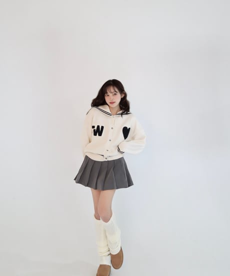 Original patch sailor cardigan