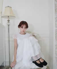 Round collar fairy organza dress