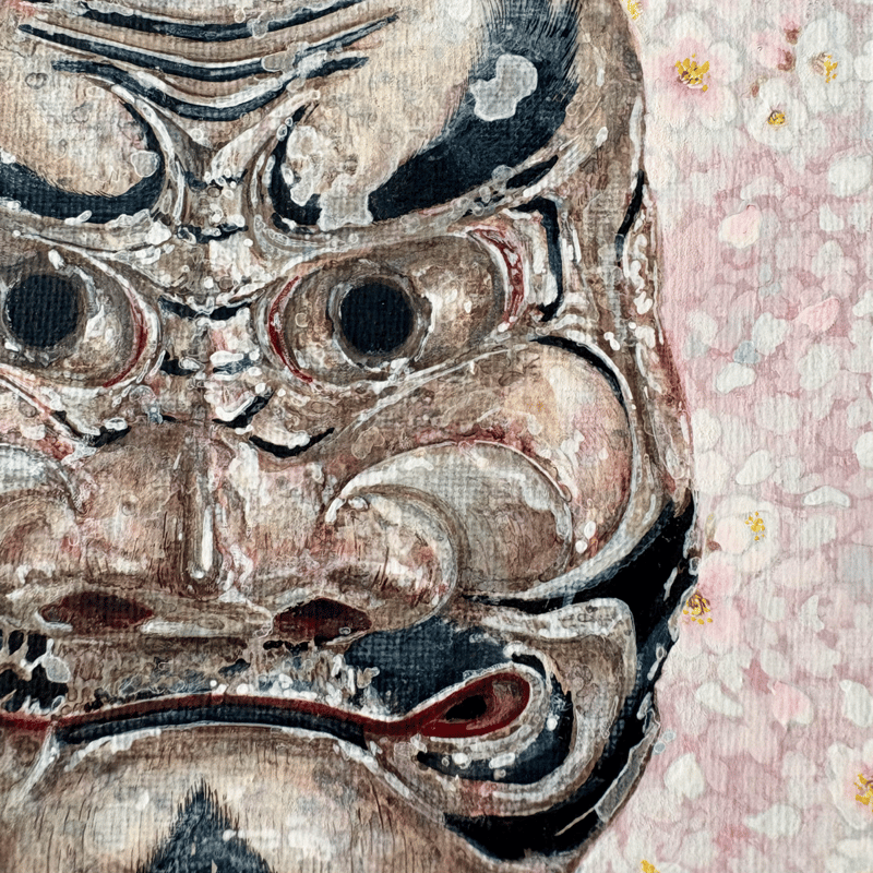 原画】谷地鬼剣舞初代白面 | Kyokaｰart gallery