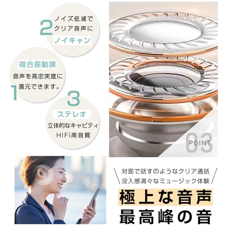 【昼夜兼用イヤホン】 寝ホン 睡眠用 イヤホン 寝返り痛くない ワイヤレス Bluetooth5.3 寝ながらイヤホン ミニサイズ 軽量 超小型 左右分離型 片耳/両耳 就寝用イヤホン 1528