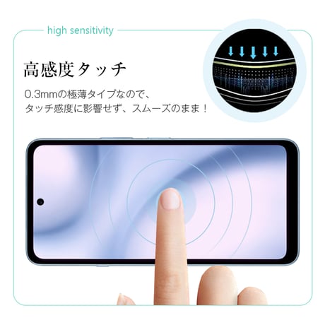 【2枚セット】arrows we3  強化ガラス保護フィルム ブルーライトカット 3D クリア仕様 撥水 滑らか 装着感ゼロ 超スリム 飛散防止 疎油・撥水加工 2115
