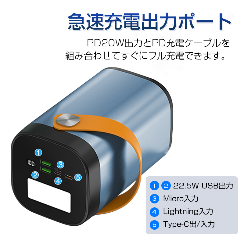 モバイルバッテリー パワーバンク 防災電源 80000mAh大容量 急速充電