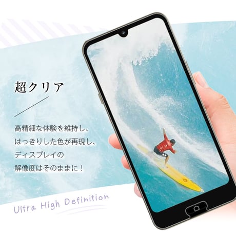 【2枚セット】らくらくスマートフォン Lite / a 強化ガラス保護フィルム 透明 高透過率 2.5D画面保護 超薄型 表面硬度10H ラウンドエッジ加工 指紋軽減 気泡レス 送料無料 1796
