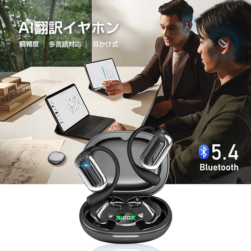 翻訳イヤホン 完全ワイヤレス AI 翻訳機 115言語対応 高精度