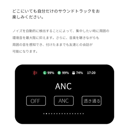 完全ワイヤレスイヤホン Bluetooth5.4 液晶搭載ケース カナル型 左右分離型 TWS 片耳/両耳 ENC ノイズリダクション ANC 外音取り込み機能 マイク内蔵 ハンズフリー 1641