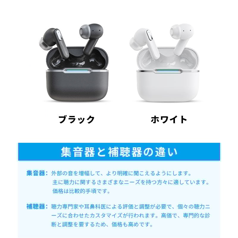 2025新発売 ワイヤレスイヤホン型集音器 高齢者 音声拡聴器 Bluetooth