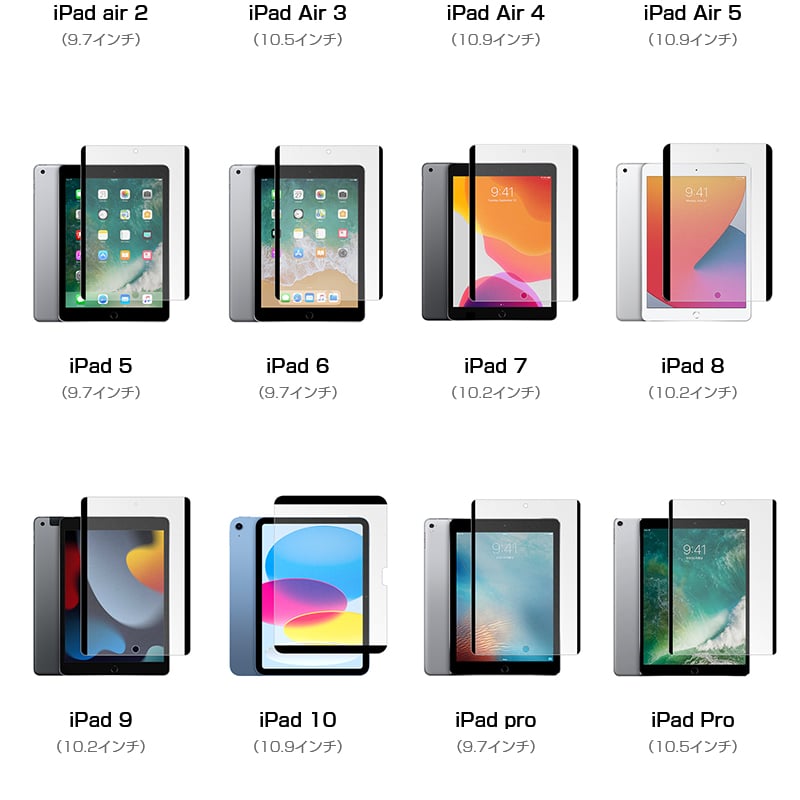 ペーパーライクフィルム iPad/Air/mini/Pro 7.9インチから13インチまで