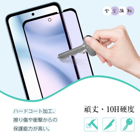 【2枚セット】arrows we3  強化ガラス保護フィルム ブルーライトカット 3D クリア仕様 撥水 滑らか 装着感ゼロ 超スリム 飛散防止 疎油・撥水加工 2115