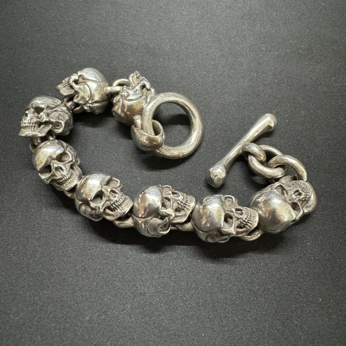 スカルブレスレット 「真陸 輪廻」まんろくりんね | シルバー スカルブレスレット 「真陸 輪廻」まんろくりんね | シルバー