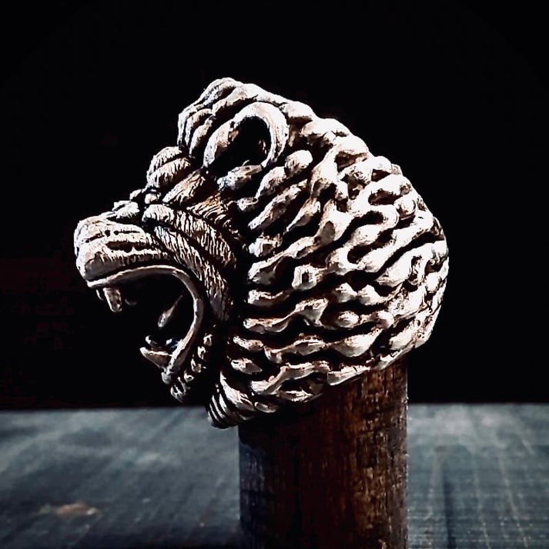 ラージライオンリング「咆哮」 | シルバーアクセサリーショップ オーパーツ