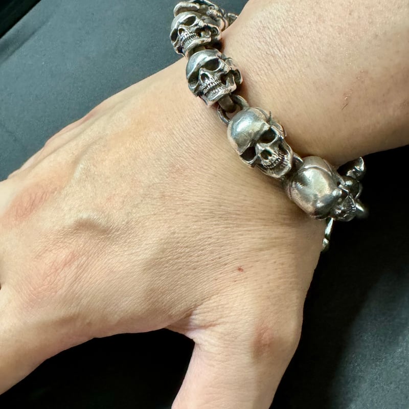 スカルブレスレット 「真陸 輪廻」まんろくりんね | シルバー スカルブレスレット 「真陸 輪廻」まんろくりんね | シルバー