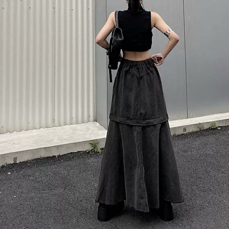 今週限りTAKE CARE 2way ミニスカート カーゴ 膝丈スカート 2WAY カーゴスカート ロングスカート ミニスカート 切り替え
