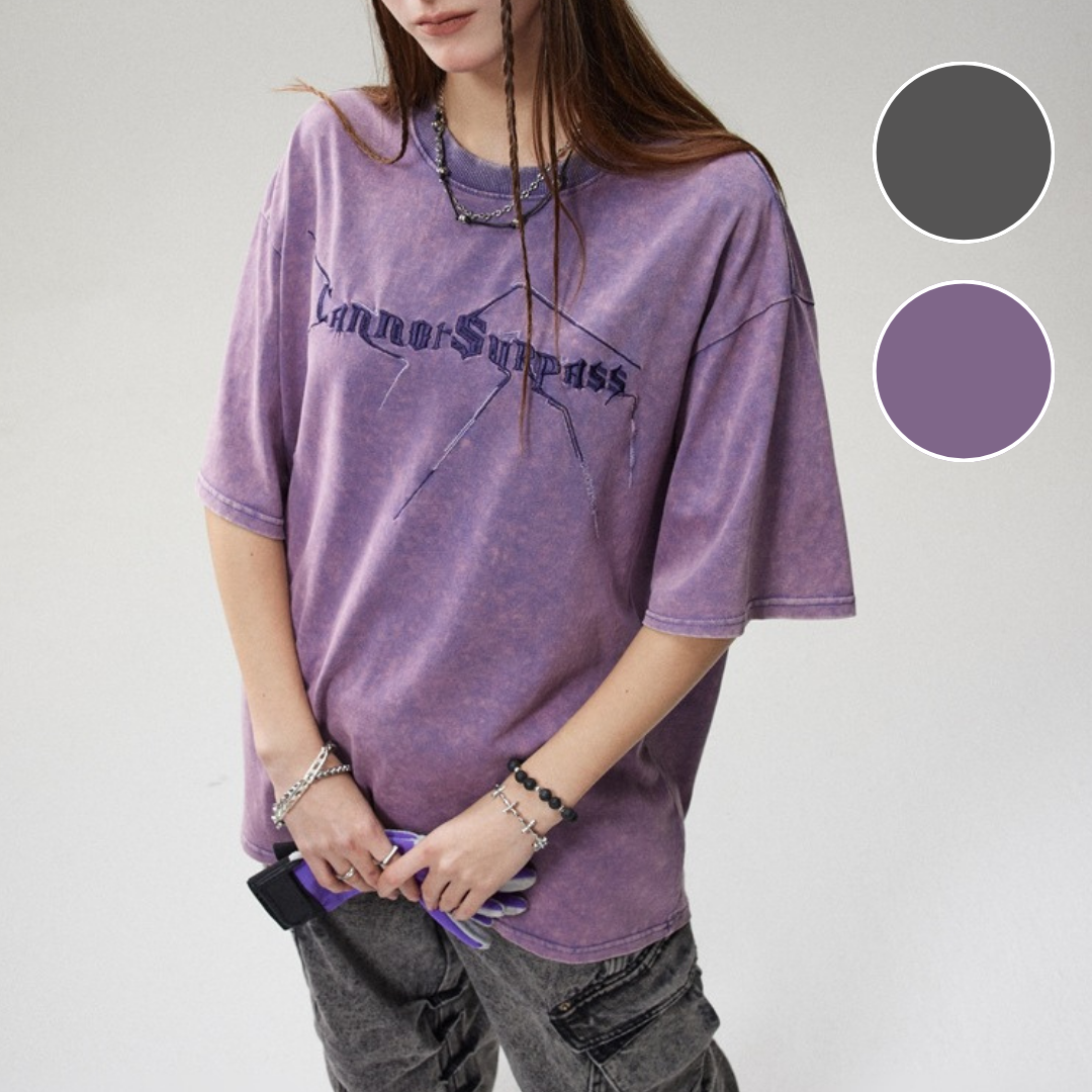 ★オーバーサイズ 半袖 ウォッシュ加工 綿 Tシャツ ウォッシュ加工 Tシャツ 半袖 ビッグサイズ オーバーサイズ