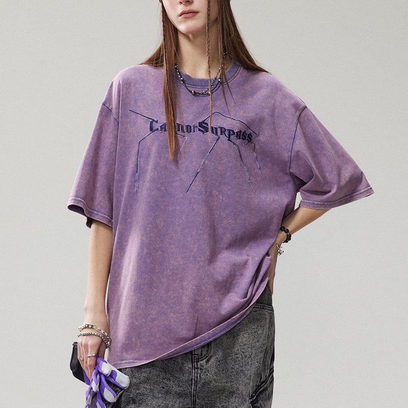 ウォッシュ加工 Tシャツ 半袖 ビッグサイズ オーバーサイズ メンズ