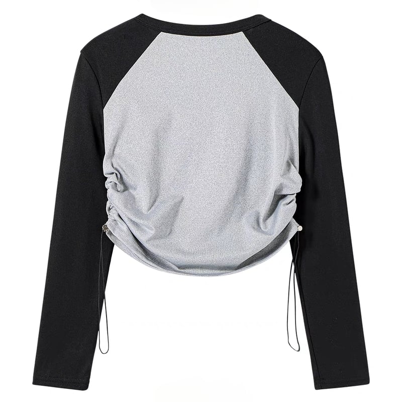 Darich ハートモチーフ クロップド トップス ホワイト Tシャツ ロンT Darich ハートモチーフ クロップド トップス ホワイト Tシャツ ロンT