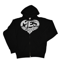 heart logo zip up hoodie