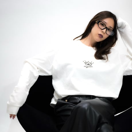 King Moon Logo L/S tee White