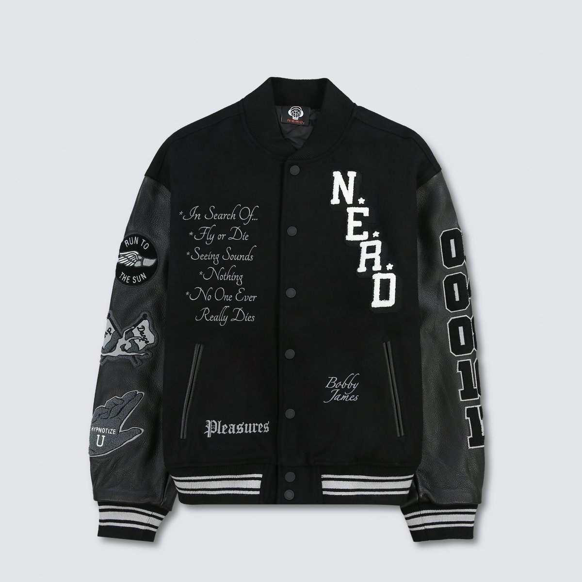 PLEASURES/プレジャーズ×N.E.R.D.】NERD VARSITY JACKET