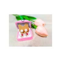 レトロ　フラワーパールイヤリング（ピアス）