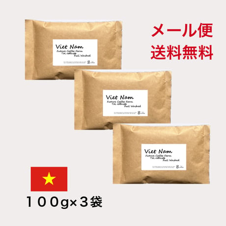【送料無料】【焙煎豆】300g～1kg　ベトナム　Future coffee farm　Toiさんのロブスタ　Full-Washed
