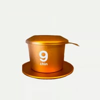 【送料無料】ベトナム式ドリッパー ベトナムフィン『カフェフィン』 NO.９（シャイニーゴールド）とベトナムトイさんのロブスタ　焙煎豆300ｇと激レアロブスタカッピングシートプリントトートーバック