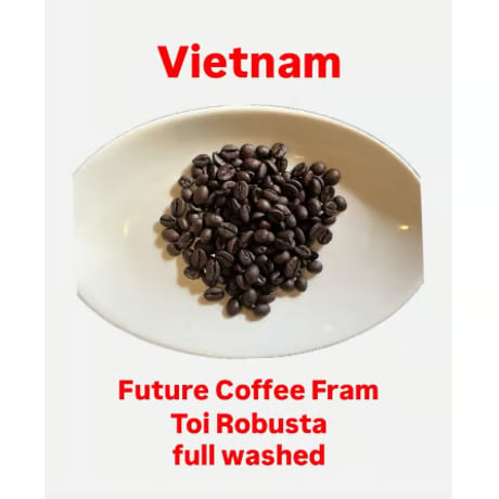 【送料無料】【焙煎豆】300g～1kg　ベトナム　Future coffee farm　Toiさんのロブスタ　Full-Washed