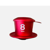 【送料無料】ベトナム式ドリッパー ベトナムフィン『カフェフィン』 NO.8（シャイニーレッド）とベトナムトイさんのロブスタ 焙煎豆300ｇと激レアロブスタカッピングシートプリントトートーバック