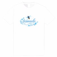 2026年team soloオリジナルＴシャツ　白✕ブルー🐝