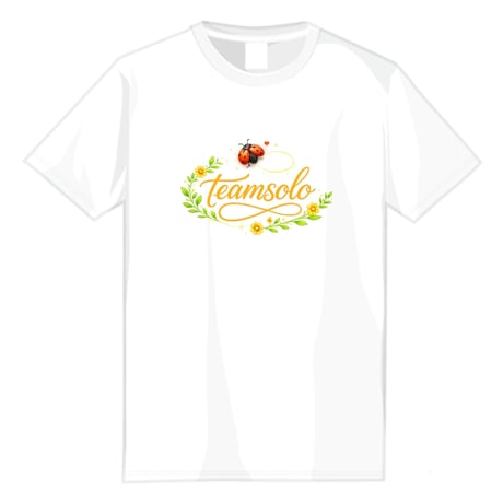 2026年team soloオリジナルＴシャツ　白✕イエロー🐞