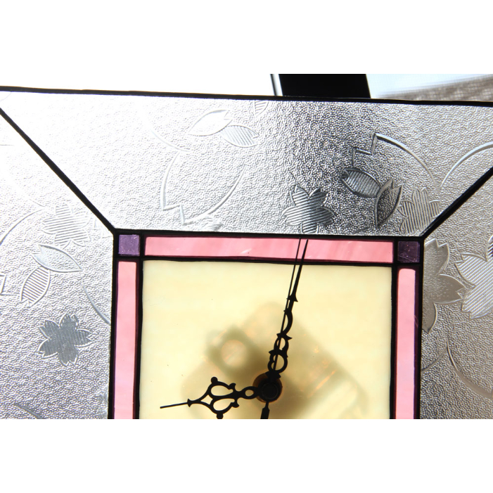 オリジナルステンドグラス『和ガラスの時計（桜）』 | shop煌LaLa